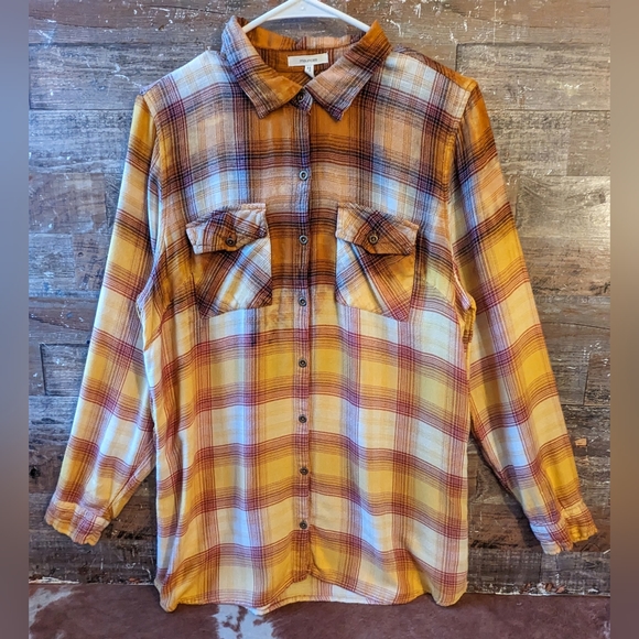 Coors Beer Upcycled Handcrafted Dip Dyed Bleached Flannel Shirt - Picture 8 of 13